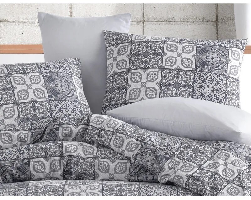 BedTex Bawełniana pościel Ceramica szara, 220 x200 cm, 2 szt. 70 x 90 cm