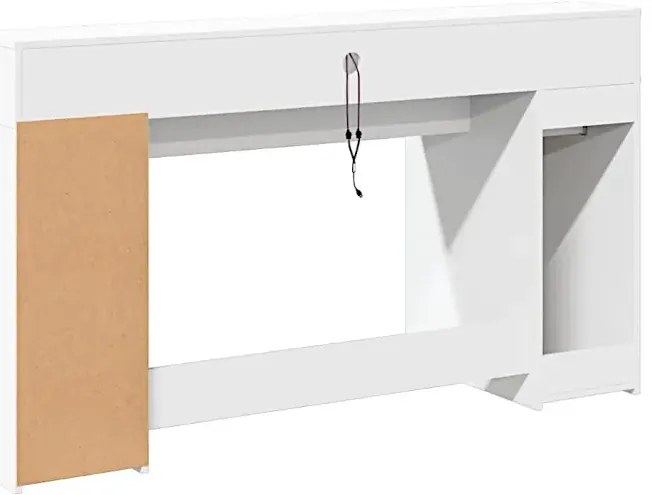 Białe biurko podświetlane 160 cm N1-C06