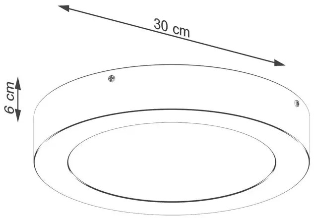 Biały okrągły plafon z modułem LED 30 cm - A600-Uvix