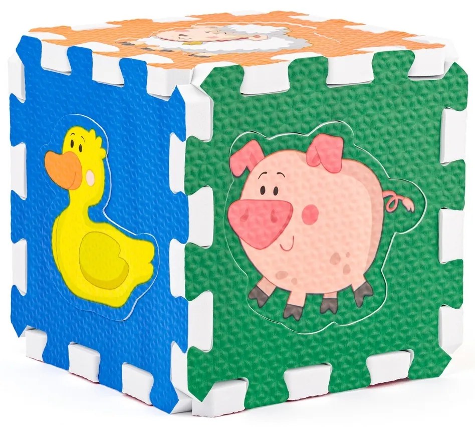 Plastica Piankowe puzzle ze zwierzętami, 6 szt.