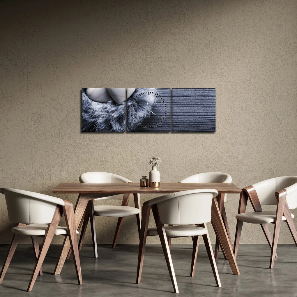 Obraz - Gniazdo miłości (z zegarem) (90x30 cm)