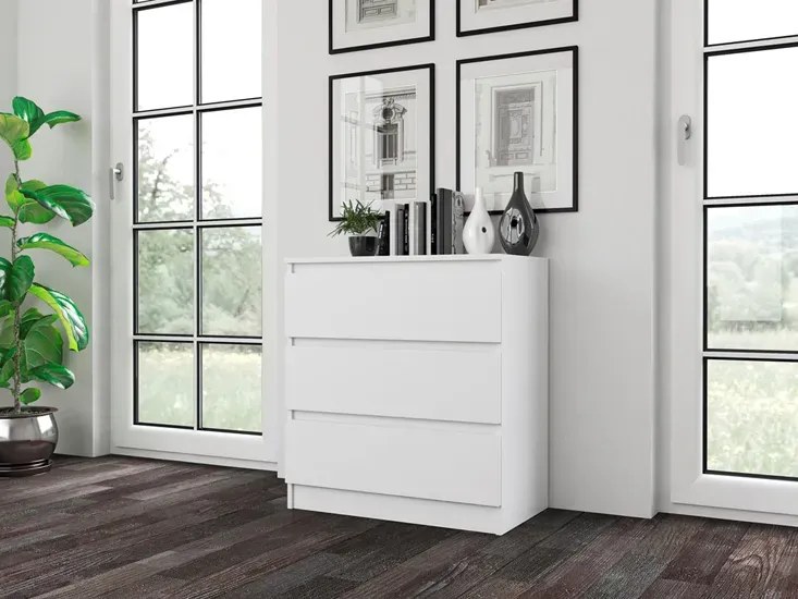 Biała minimalistyczna komoda na ubrania R8-M24