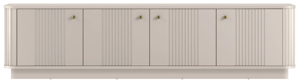 Szafka RTV Vesper 4D 187 cm - kaszmir / złote uchwyty