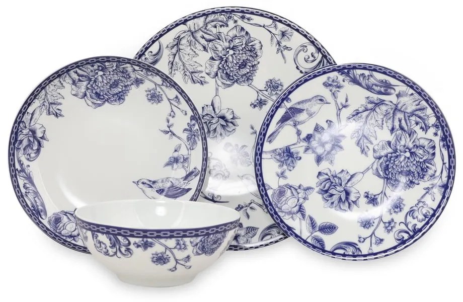 Porcelanowy zestaw talerzy 24 szt. dla 6 osób Flowers – Kütahya Porselen