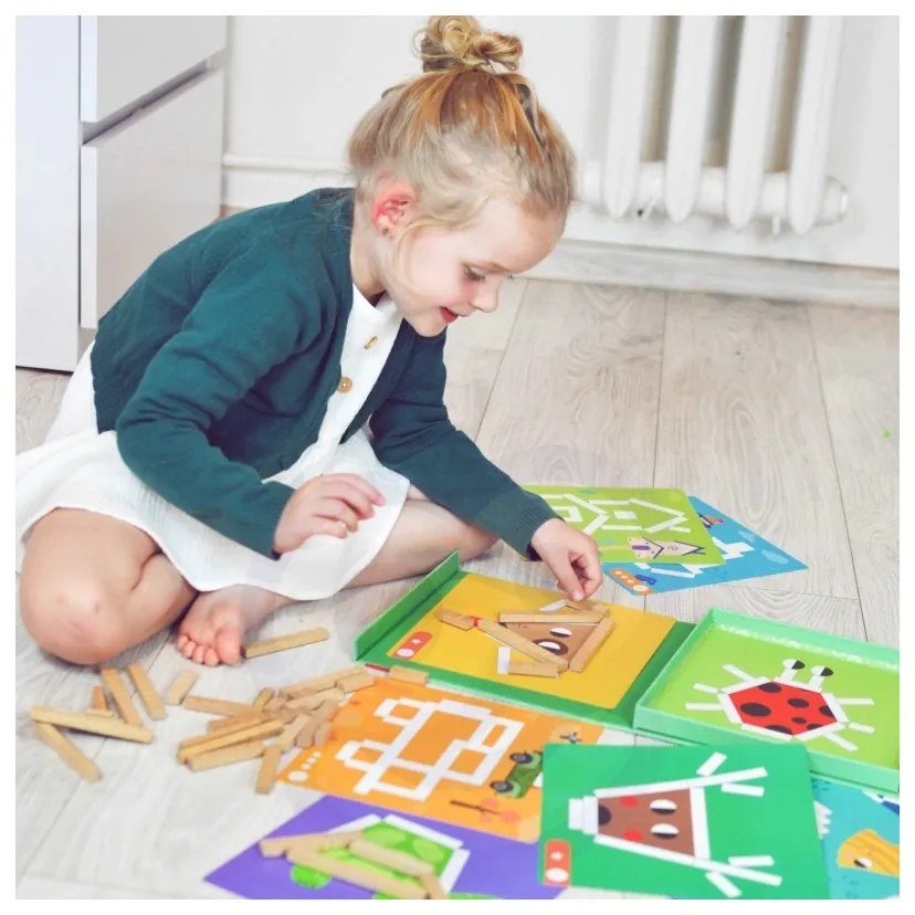 Tooky toy układanka gra logiczna łamigłówki klocki magnetyczne dla dzieci 49 el.