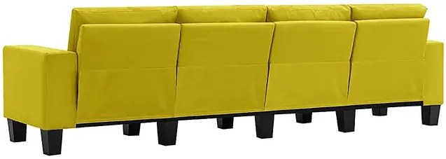 Ponadczasowa 4-osobowa żółta sofa - Lurra 4Q