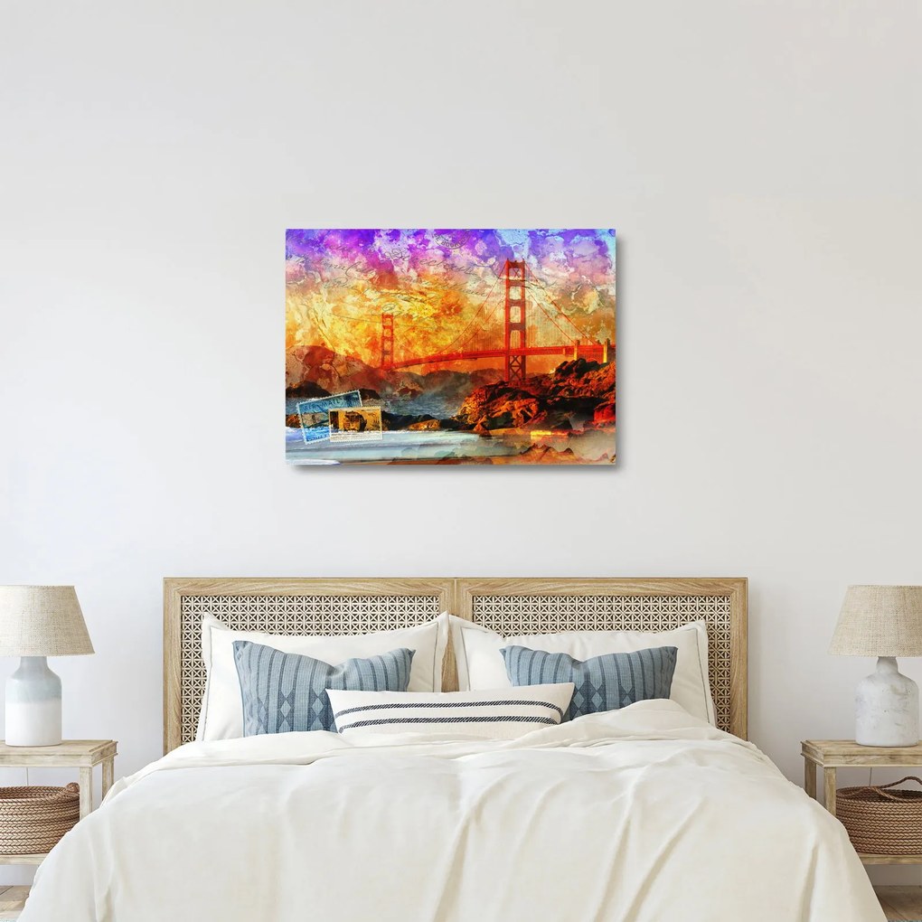 Obraz na szkle - Golden Gate, San Francisco, Kalifornia (70x50 cm)
