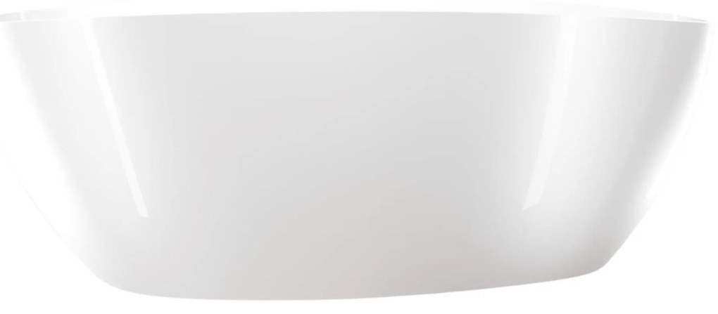 Wanna wolnostojąca MISTE owalna biała z konglomeratu 160 x 70 cm bez przelewu cienki rant | Różne kolory korków : Kolor korka - Biały
