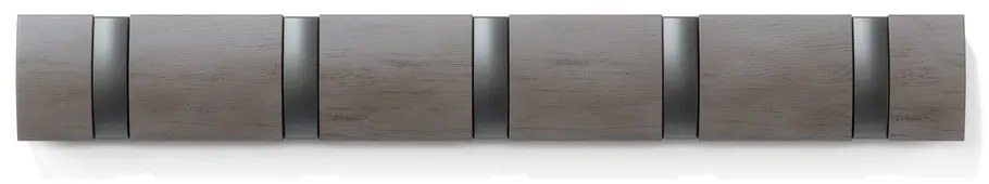 Jasnoszary wieszak ścienny z drewna topolowego Flip – Umbra