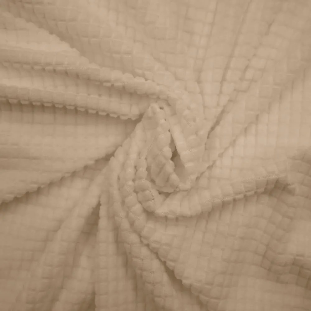 Brązowy elastyczny pokrowiec na sofę 3-osobowy Sacha – douceur d'intérieur