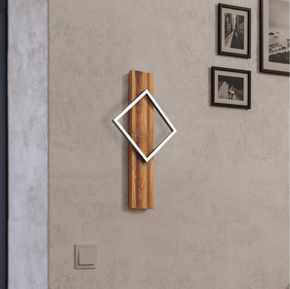 Eglo 901934 - Kinkiet LED BOYAL LED/13W/230V czarny/brązowy