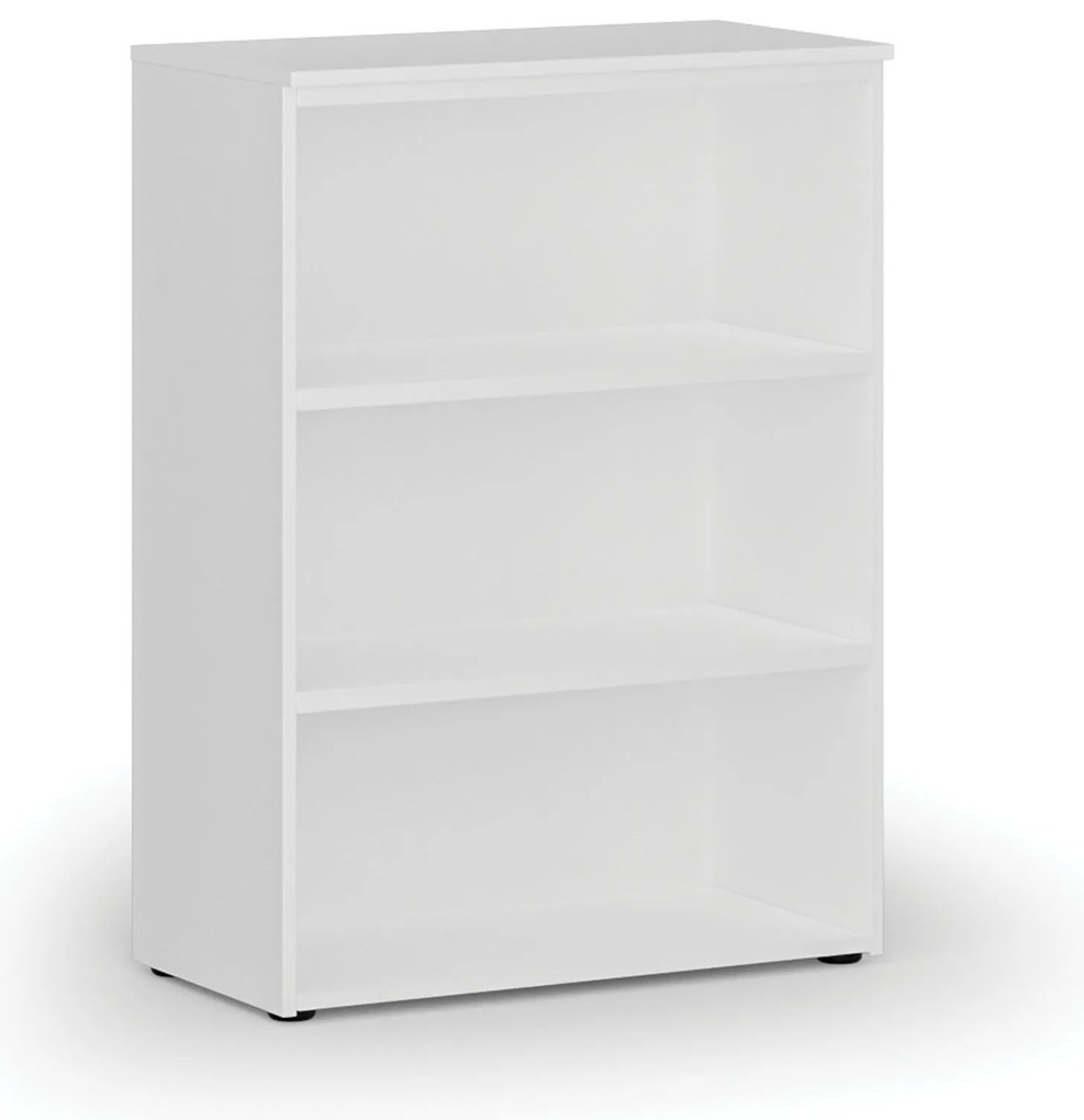 Regał biurowy PRIMO WHITE, 800 x 420 x 1087 mm, biały