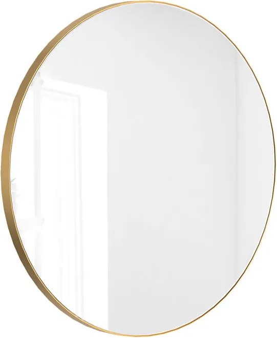 Lustro okrągłe w złotej ramie bez oświetlenia VALO Slim Gold | Różne rozmiary : Średnica - 70 cm