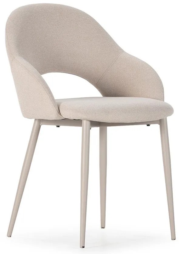 Beżowe tapicerowane krzesła zestaw 2 szt. Lia – Marckeric