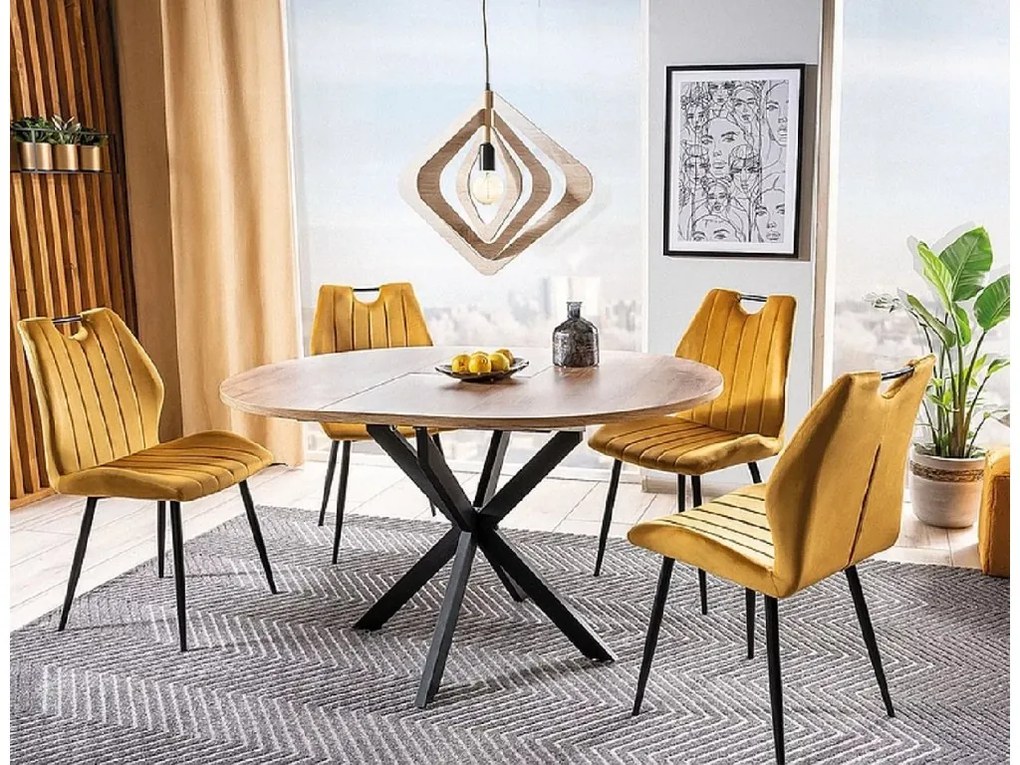 Rozkładany stół jadalniany GASTON 100(135)X100 cm, dekor dąb artisan