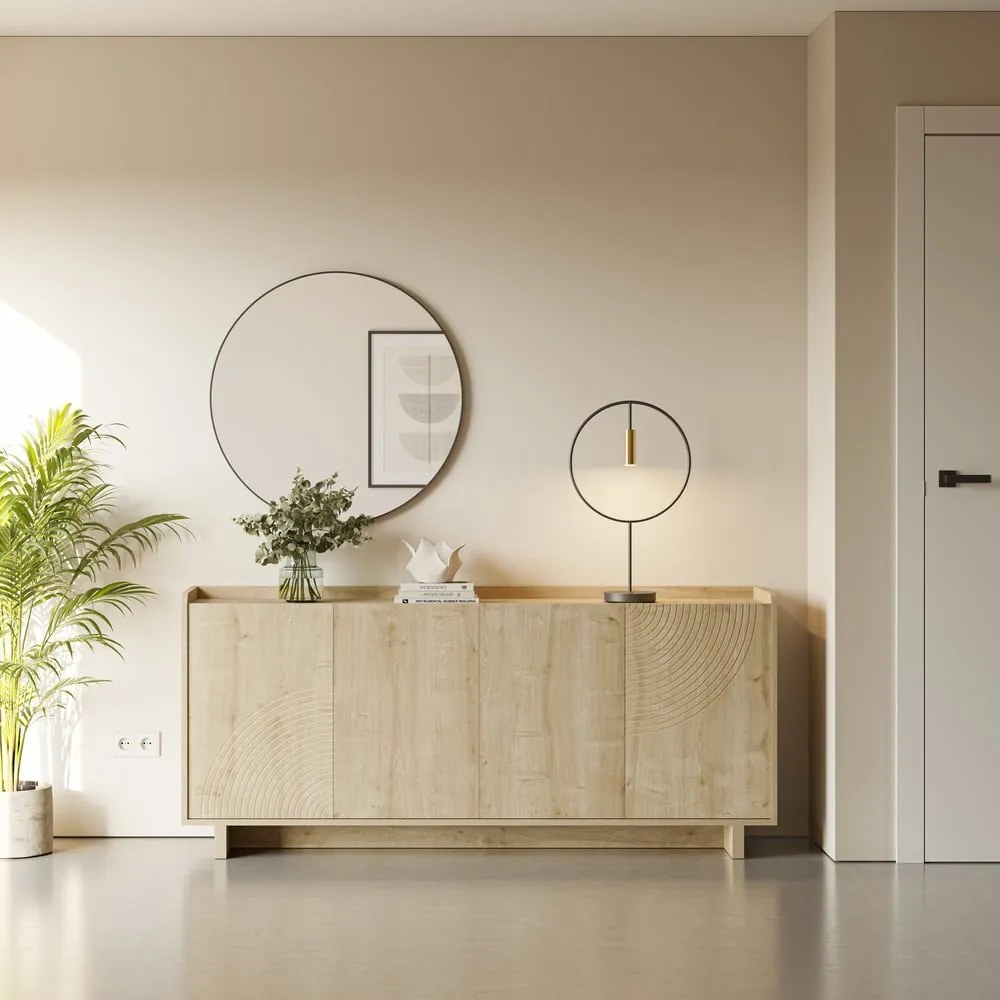 Komoda w dekorze dębu w naturalnym kolorze 180x80x40 cm Daira – Marckeric