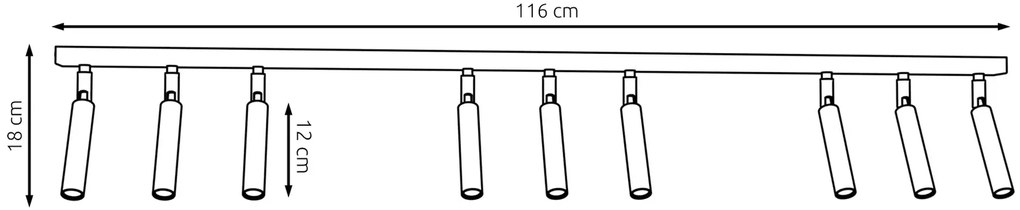 Biała sufitowa lampa reflektorowa - 4X D143 S5-H72