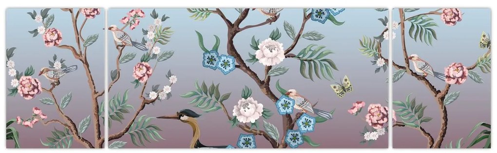 Obraz - Park ptaków (170x50 cm)