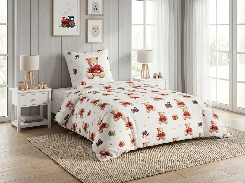 PrzytulneMieszkanie.pl PrzytulneMieszkanie.pl Pościel dziecięca z bawełny Renforcé BAILEY kolorowa Rozmiar pościeli: 80 x 80 cm | 135 x 200 cm