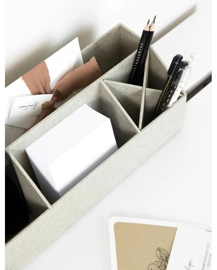 Kartonowy organizer na artykuły papiernicze Elisa Canvas Paper Laminate – Bigso
