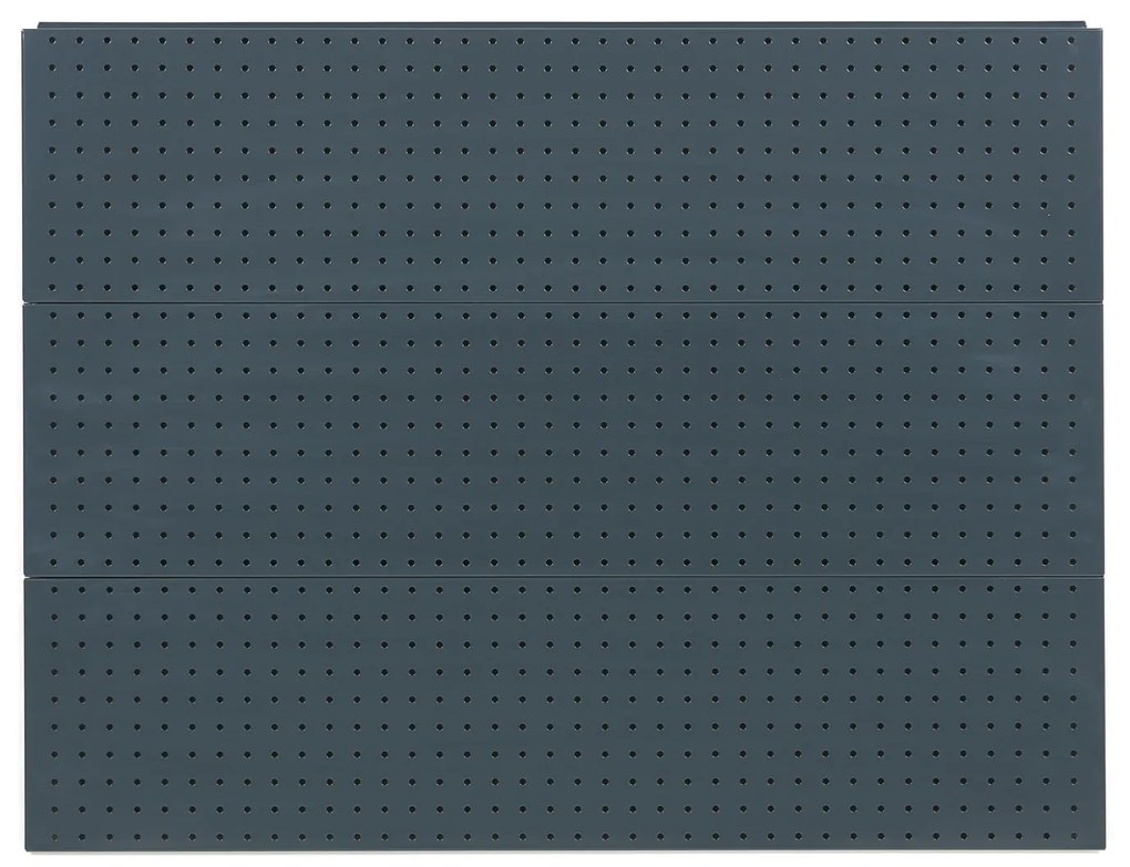 Regał sklepowy jednostronny, ścianki perforowane, 2200 x 1000 x 450 mm, dodatkowy, antracyt