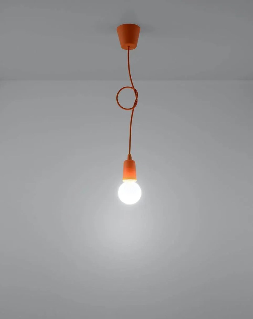 Lampa wisząca DIEGO 1 pomarańczowa SOLLUX LIGHTING
