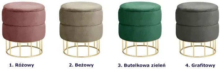 Grafitowa pufa z welurowym obiciem Z8-R63