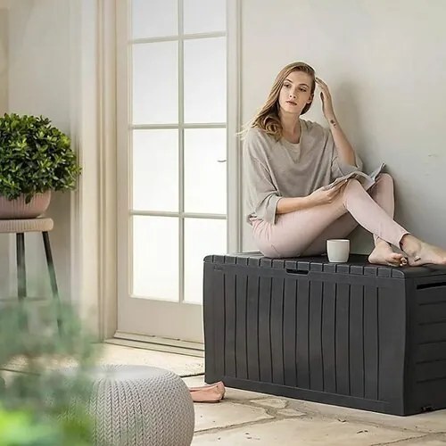 Keter Skrzynia ogrodowa MARVEL PLUS 270 l brązowy, 116,7 x 44,7 x 57 cm