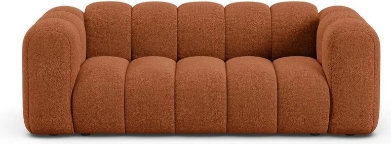 Ceglasta sofa z tkaniny szenilowej 200 cm Lupine – Micadoni