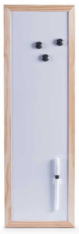 Biała tablica magnetyczna z pisakiem, 20 x 60 cm