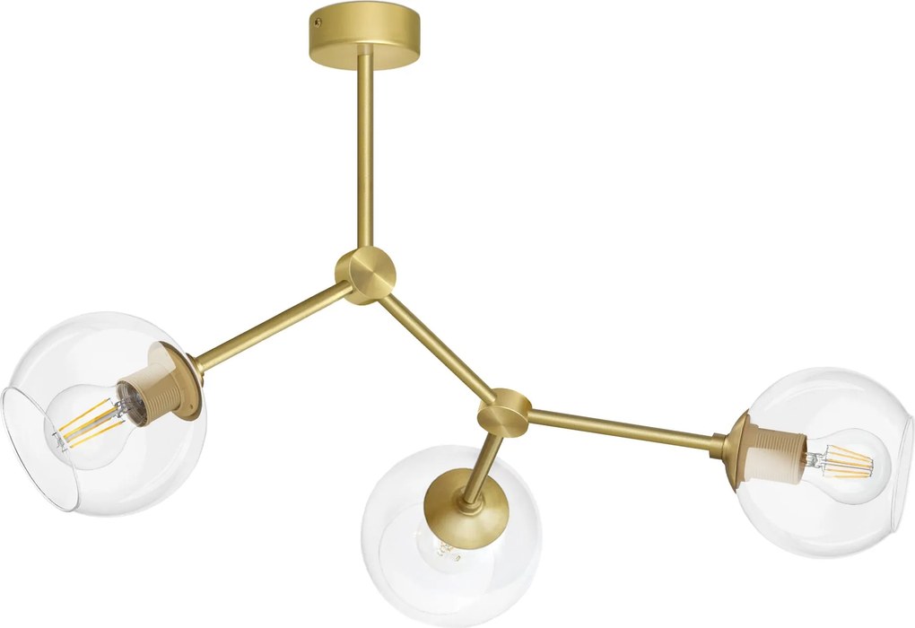 Nowoczesna złota mosiężna lampa wisząca GT-S3