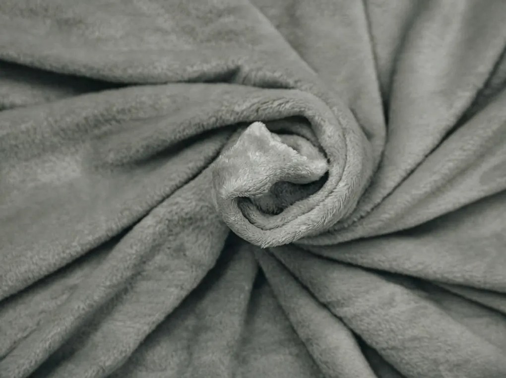 Koc z mikropluszu CALMI 150x200 cm szary