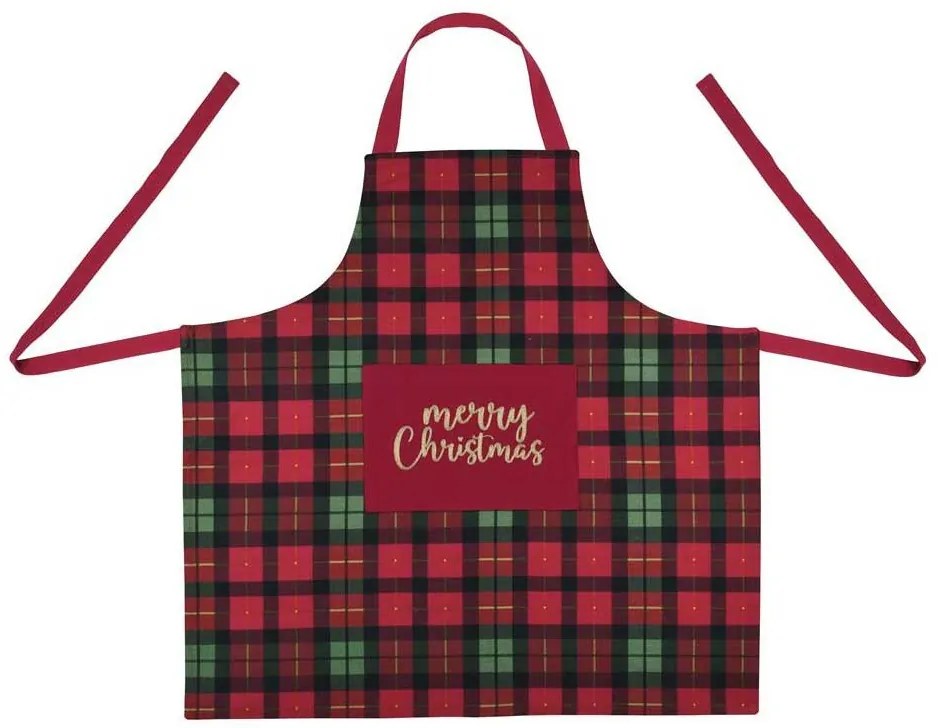 Świąteczny fartuch kuchenny z kieszenią, 80 x 80 cm