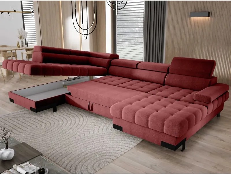 Narożnik SELVA XL Lewostronny z funkcją spania i pojemnikiem AUSTIN 08 WERSAL