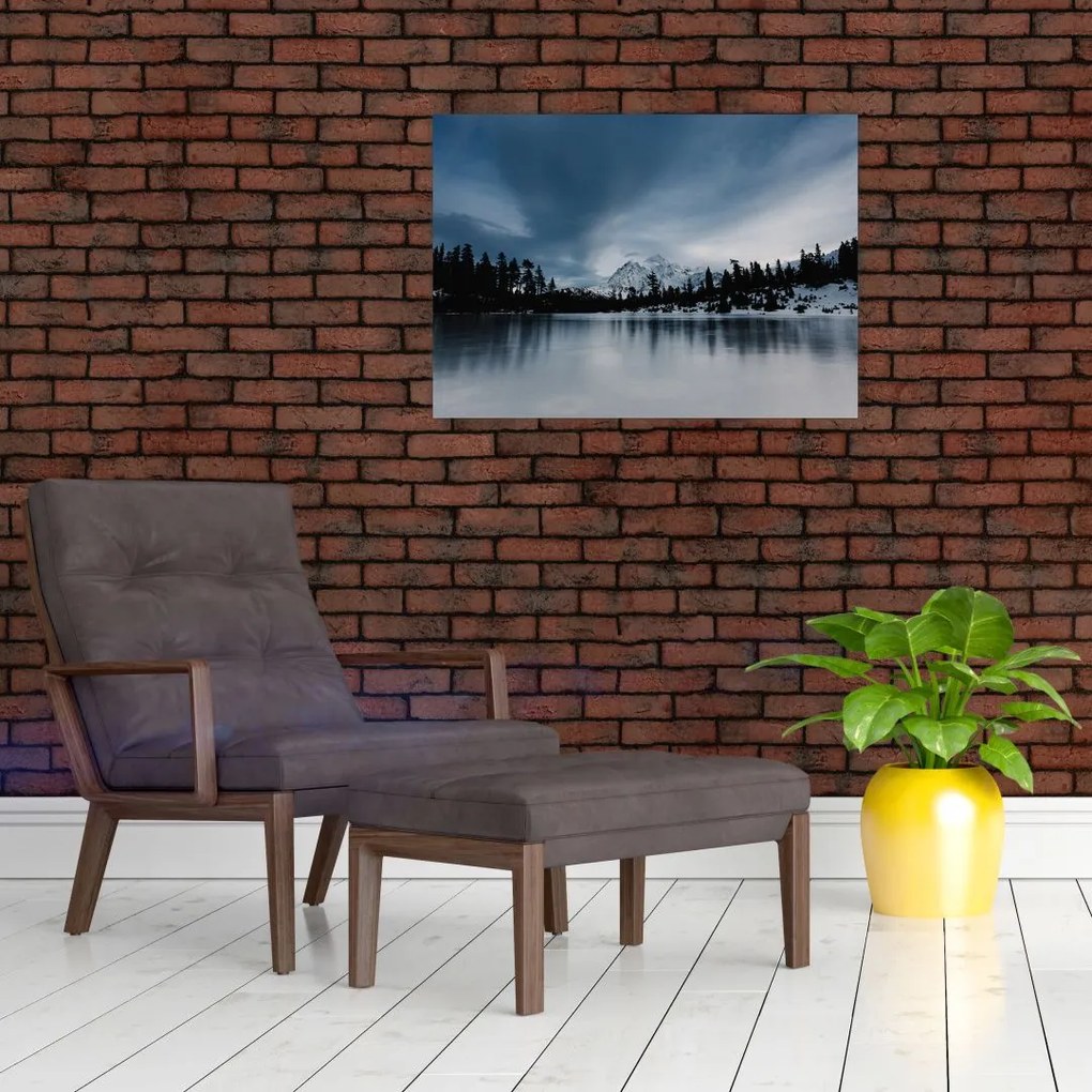 Obraz - Na zamarzniętym jeziorze (70x50 cm)