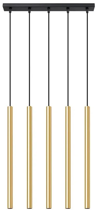 Nowoczesna lampa wisząca tuby złoty połysk - A381 P3-F67