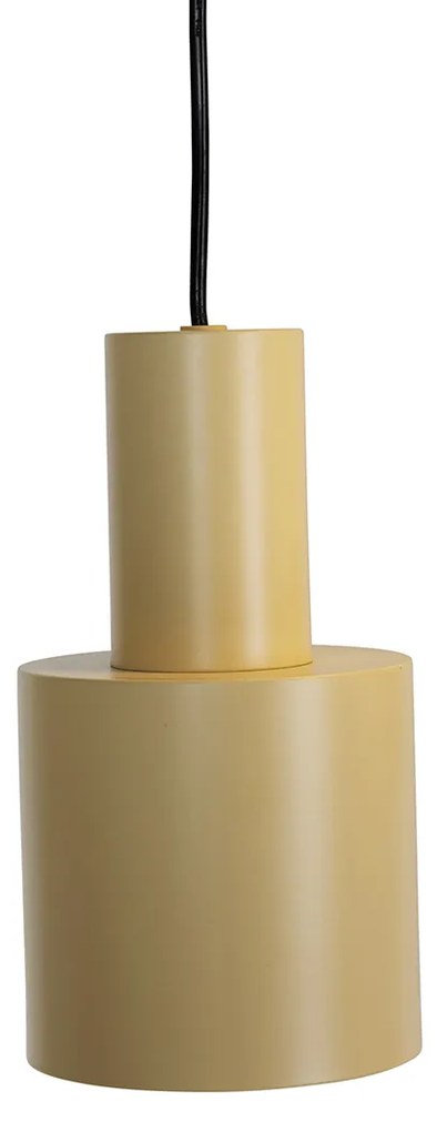 Lampa wisząca brązowa z taupe i beżem 6-światłowa - Ans Nowoczesny Oswietlenie wewnetrzne