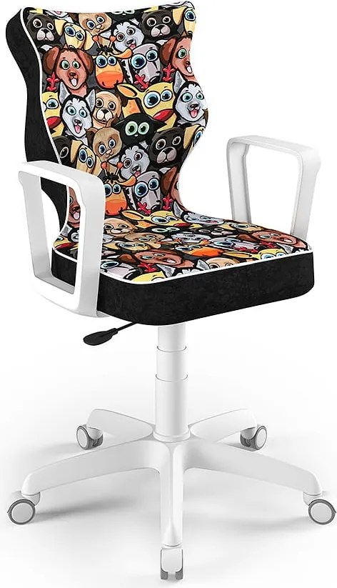 Krzesło do biurka Norm White rozmiar 5 (146-176,5 cm) z wzorami