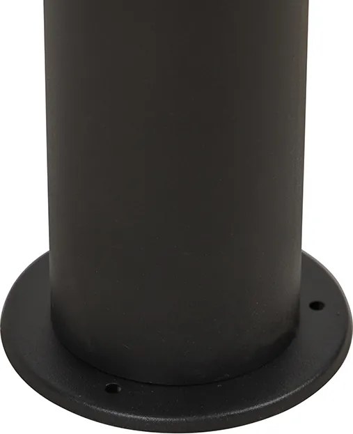 Stojąca lampa zewnętrzna czarna z opalem białym 30 cm IP44 - Odense