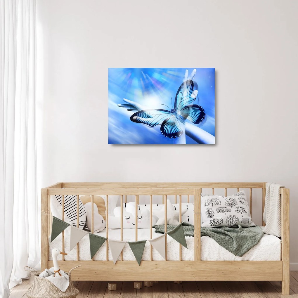 Obraz na szkle - Motyl, symbol nadziei (70x50 cm)