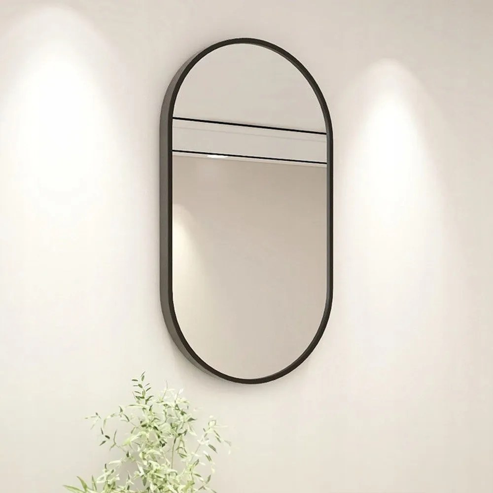 Lustro dekoracyjne 75x40 cm – łatwy montaż, nowoczesny design do łazienki, przedpokoju, sypialni