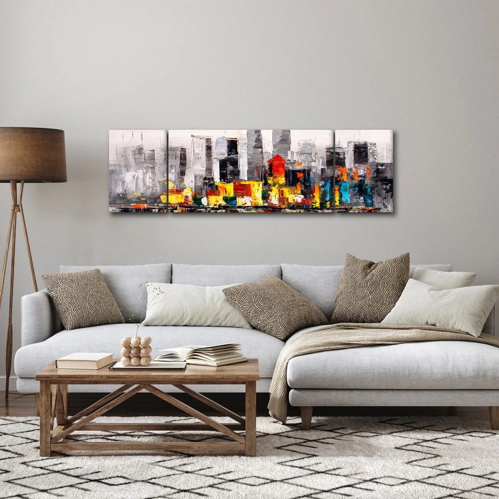 Obraz - Obraz przedstawiający duże miasto (170x50 cm)