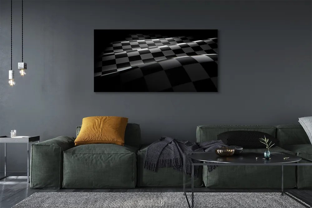 Obraz canvas na ścianę Flaga w Szachownicę