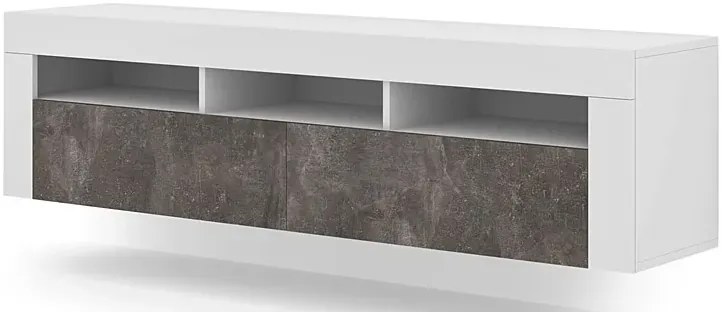 Szafka rtv wisząca lub stojąca biały + beton F1-K72