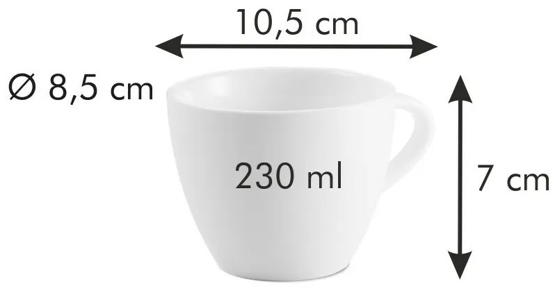 Tescoma Porcelanowy kubek do cappuccino All FitOne Belly 230 ml