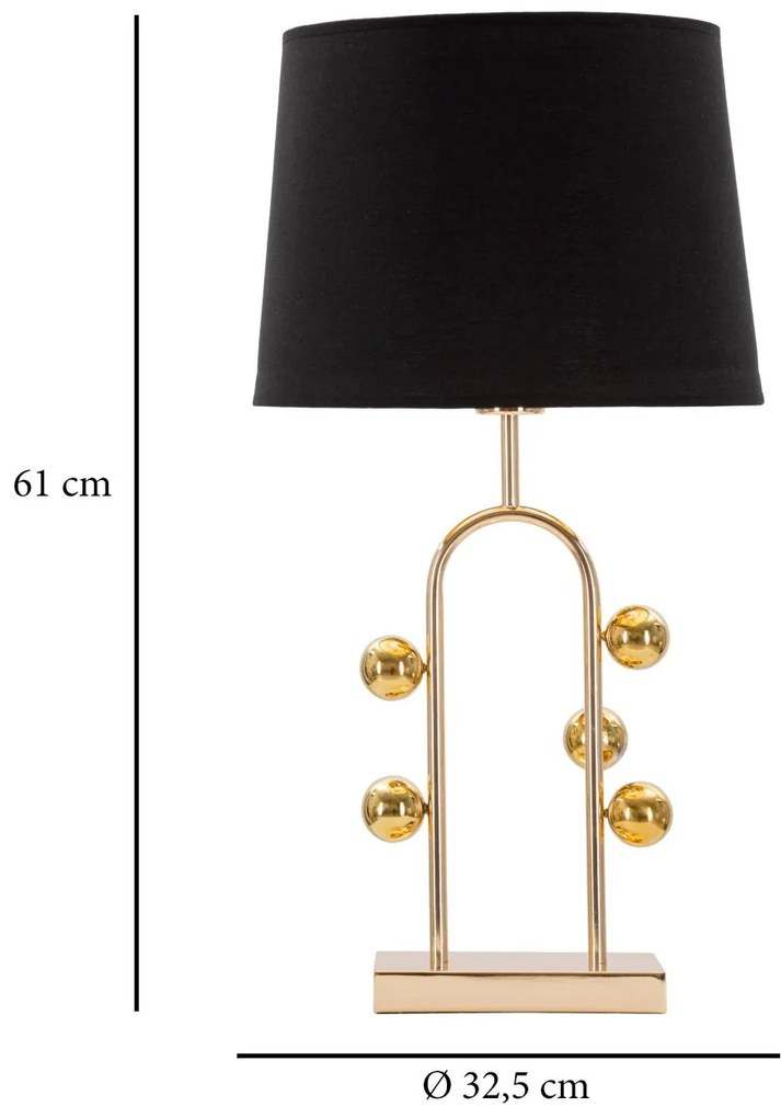 Lampa stołowa ze złotymi kulkami BUBBLE