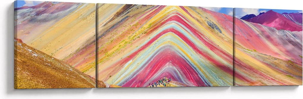 Obraz - Rainbow Mountain, Peru (170x50 cm)