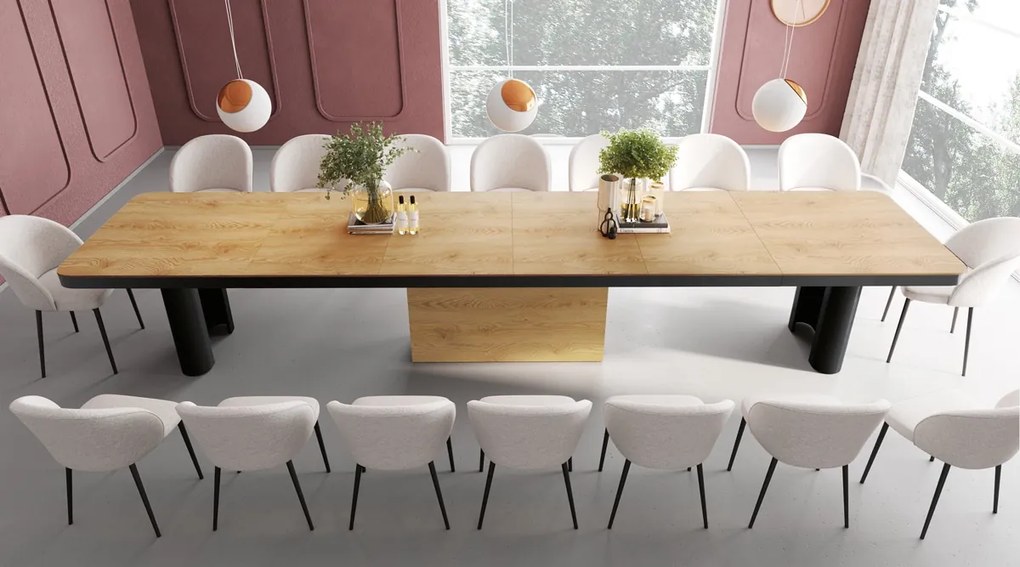 Stół Portofino Hubertus rozkładany do 412 dąb / połysk