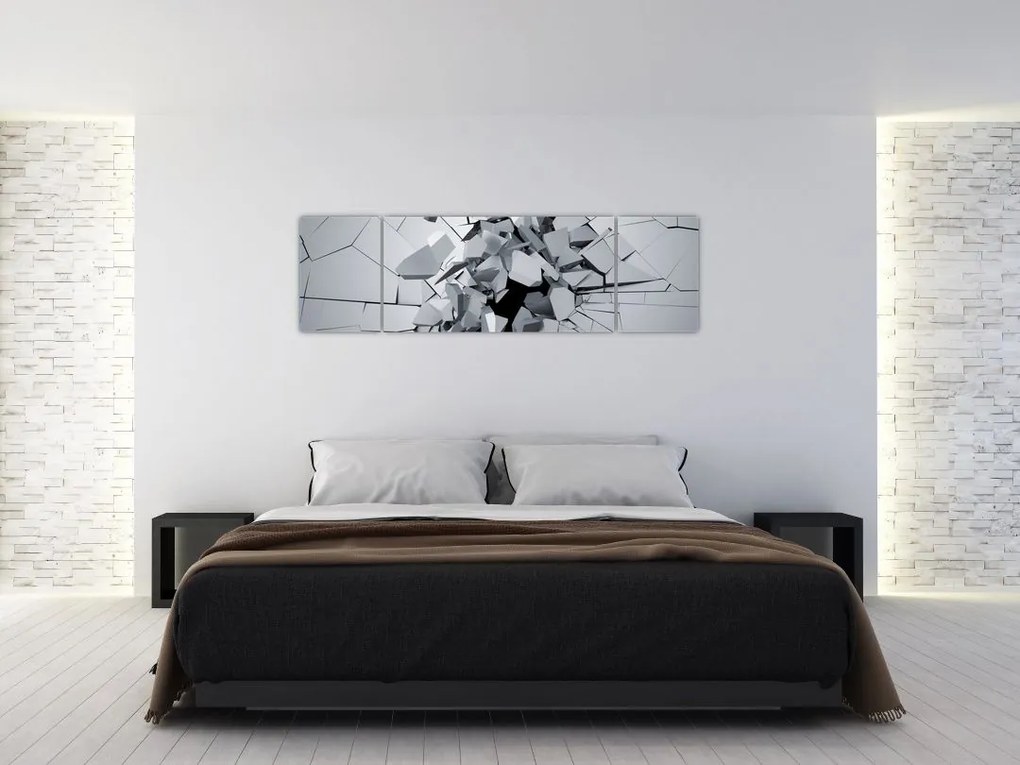 Obraz abstrakcja 3D (170x50 cm)