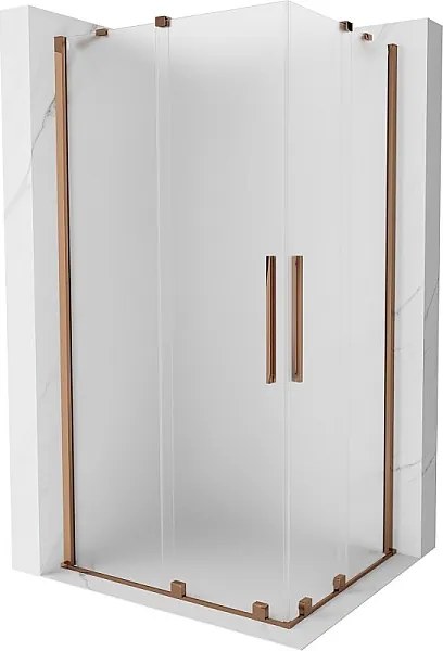 Mexen Velar Duo kabina prysznicowa rozsuwana 100 x 90 cm, szron, różowe złoto - 871-100-090-32-60